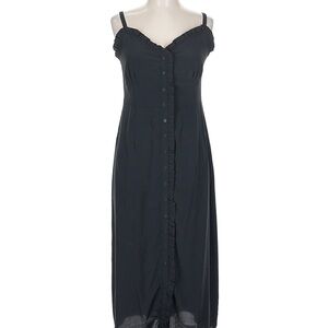 Topshop Black Ruffle Maxi Dress